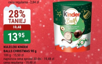 Kuleczki Kinder Balls Christmas 90 g promocja w bi1