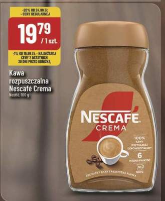 Kawa rozpuszczalna Nescafe Crema Nestle promocja w POLOmarket