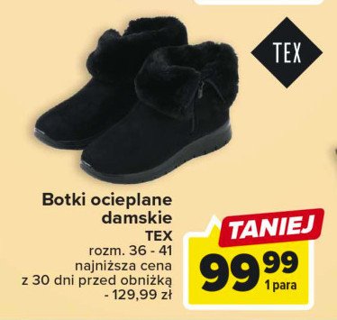 Buty damskie ocieplane rozm. 36-41 Tex promocja