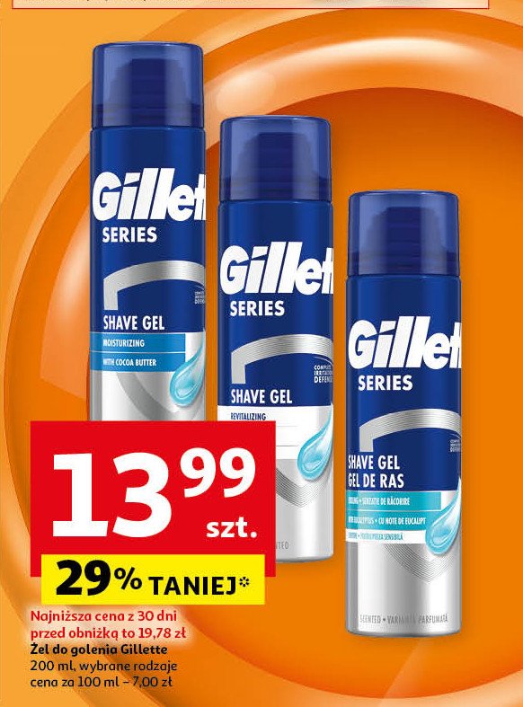 Żel do golenia rewitalizujący do skóry wrażliwej Gillette series promocja