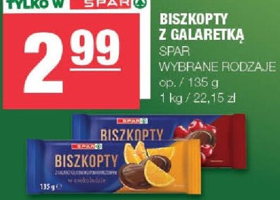Biszkopty z galaretką Spar promocja w SPAR