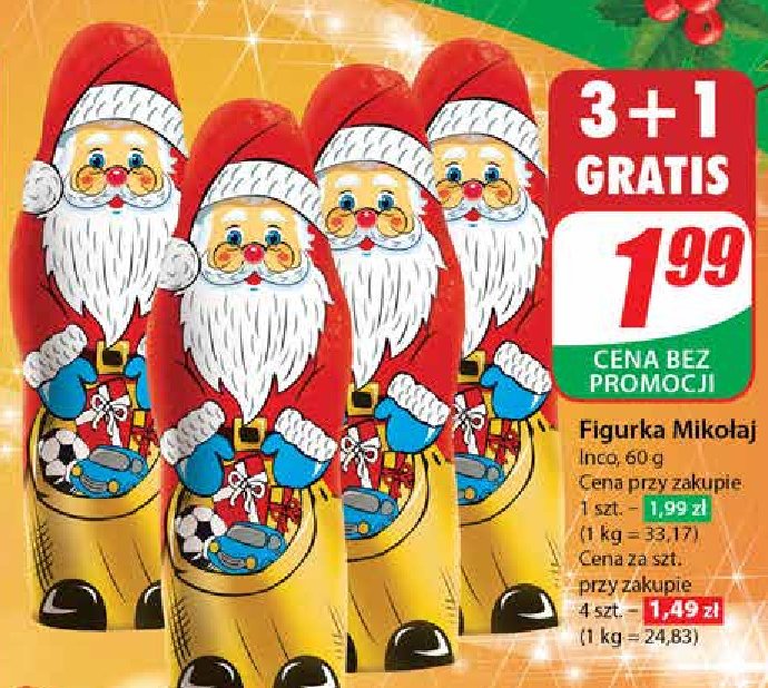 Mikołaj z czekolady Inco promocja