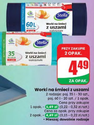 Worki na śmieci z uszami 35 l promocja w Dino