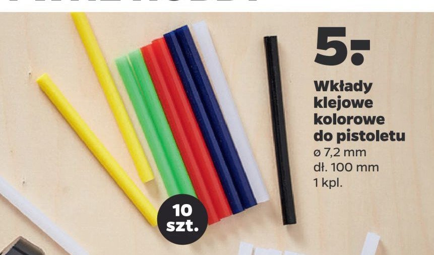 Wkłady do pistoletu klejowego kolor promocja