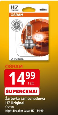 Żarówka samochodowa H7 Original Osram Night Breaker Laser H7 promocja w Leclerc