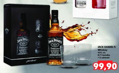 Whiskey + 2 szklanki Jack daniel's old no. 7 promocja