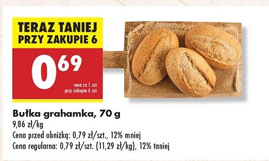 Bułka grahamka promocja w Biedronka