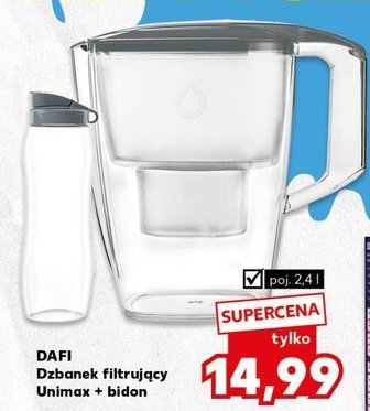 Dzbanek filtrujący start unimax 2.4 l + bidon 700 ml Dafi promocja