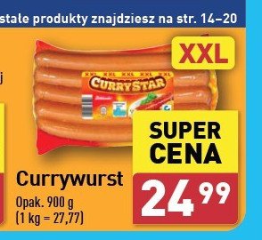 Parówki currystar promocja w Aldi