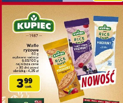 Wafelki ryżowe w polewie jogurtowej Kupiec promocja w Carrefour