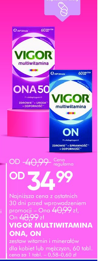 Tabletki Vigor ona 50+ promocja