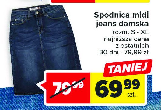 Spódnica midi jeans promocja