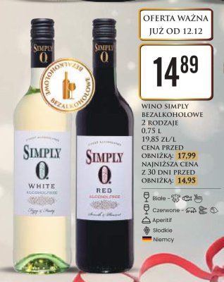 Wino bezalkoholowe białe  promocja w Dino