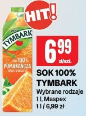Sok 100% Tymbark promocja w Chorten