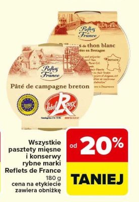 Pasztety i konserwy rybne marki Reflets de France promocja w Carrefour