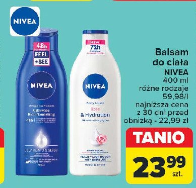 Balsam do ciała Nivea rose touch promocja