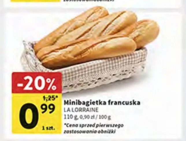 Minibagietka francuska La lorraine promocja