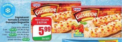 Zapiekanki tomato & cheese Guseppe Baguette promocja w Dino