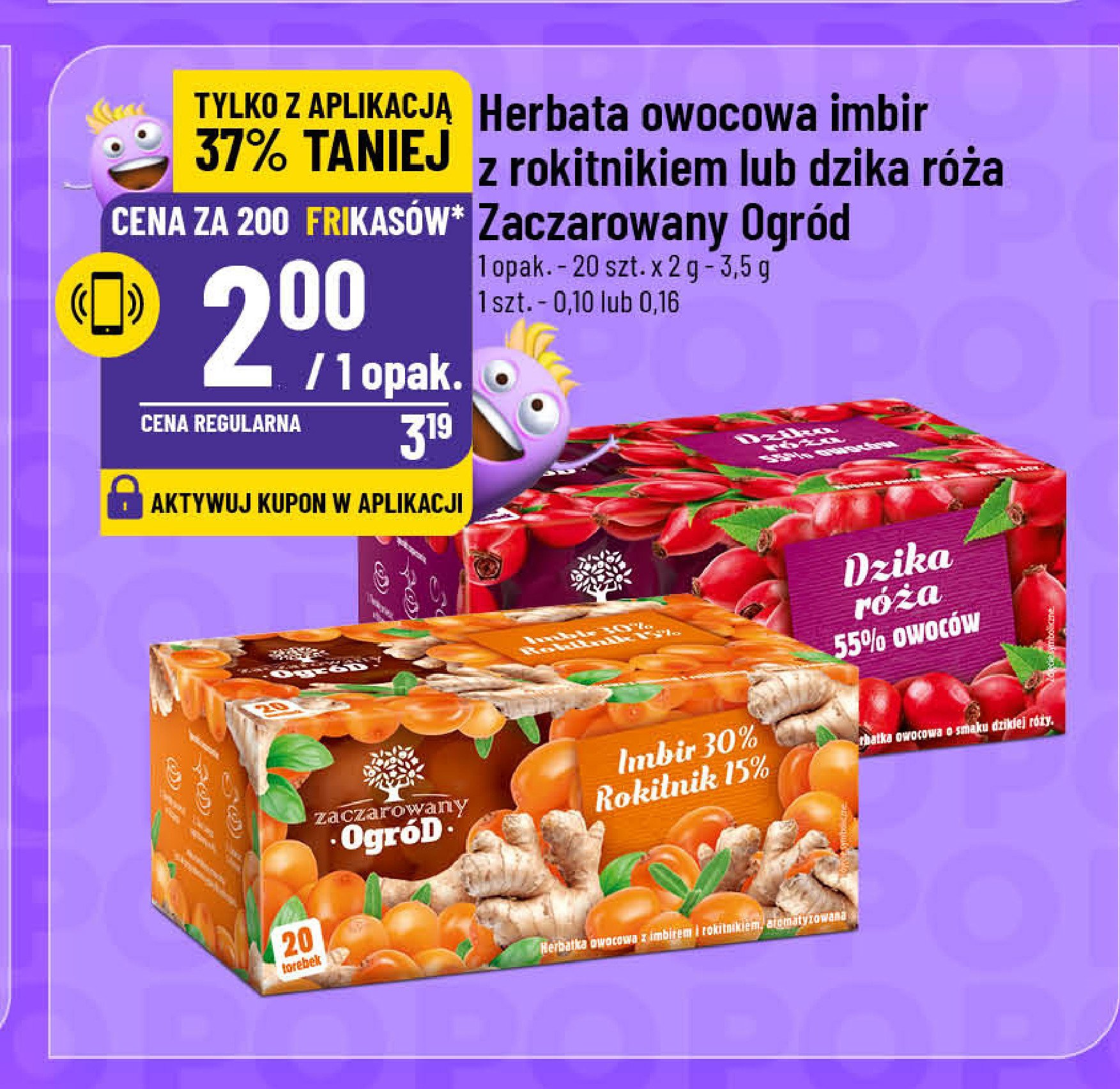 Herbatka owocowa dzika róża Zaczarowany ogród promocja