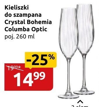 Kieliszki do szampana Crystal Bohemia Columba Optic promocja w Black Red White