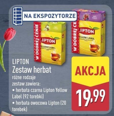 Zestaw herbat, różne rodzaje promocja w Aldi