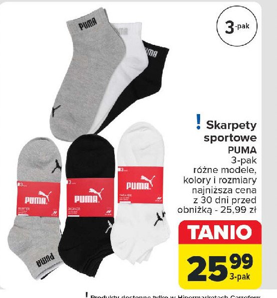 Skarpety Puma promocja w Carrefour