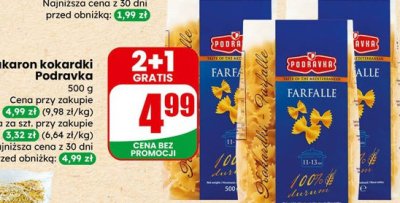 Makaron kokardki  promocja w Dino