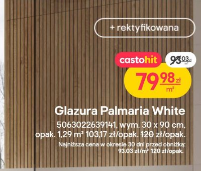 Glazura Palmaria White promocja w Castorama