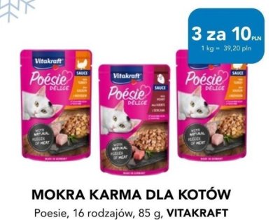 Mokra karma dla kotów Poesie, 16 rodzajów, 85 g promocja w Aquael zoo