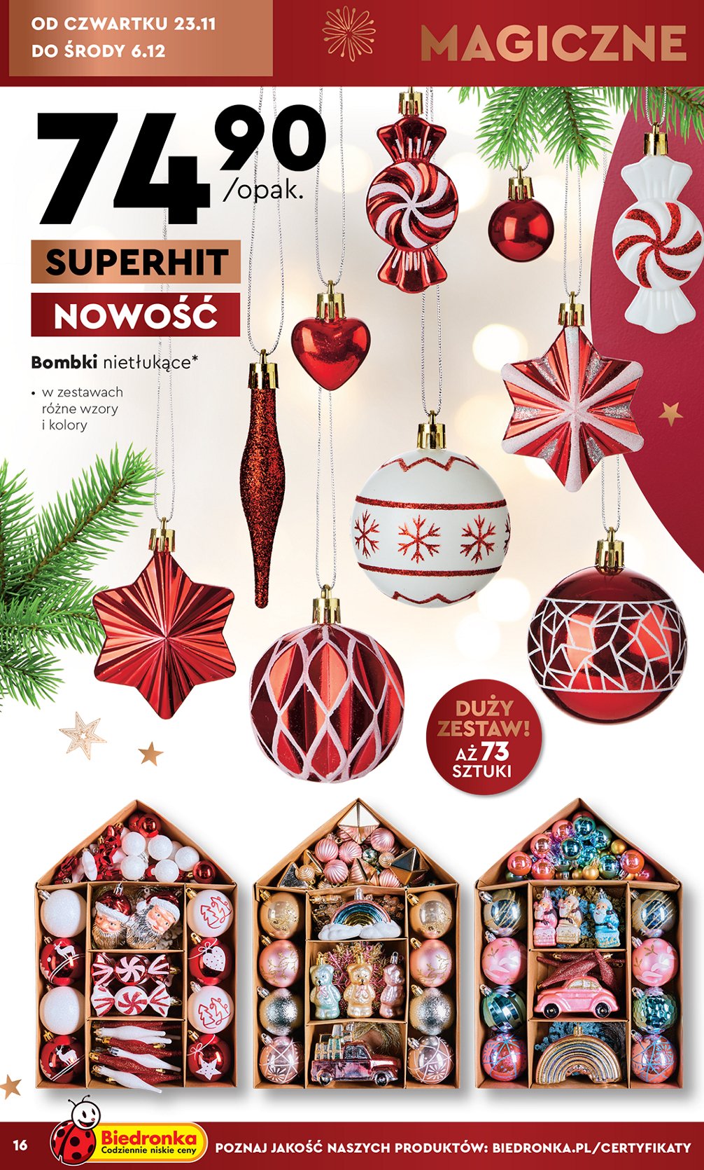 Bombki nietłukące promocja w Stokrotka