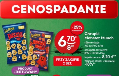 Chrupki Monster Munch różne rodzaje promocja w Żabka