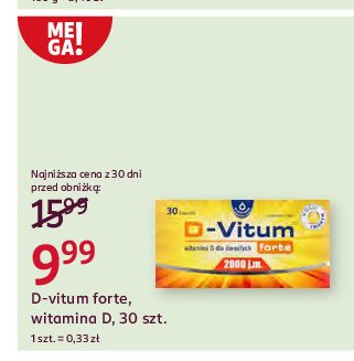 Preparat d-vitum k2 forte 2000 Oleofarm promocja w Rossmann