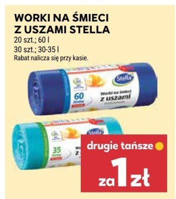 Worki na śmieci z uszami Stella promocja w Stokrotka