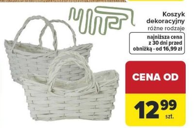 Koszyk dekoracyjny promocja w Carrefour