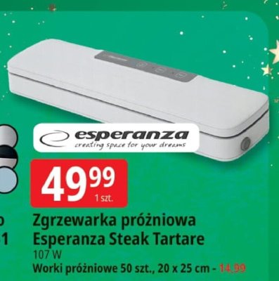 Zgrzewarka próżniowa Esperanza Steak Tartare promocja w Leclerc