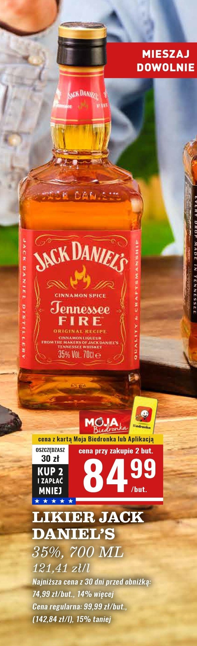 Whiskey Jack daniel's tennessee fire promocja