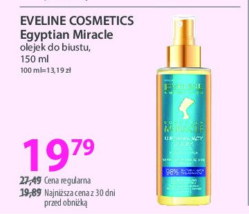 Olejek do biustu i ciała Eveline egyptian miracle promocja w Hebe