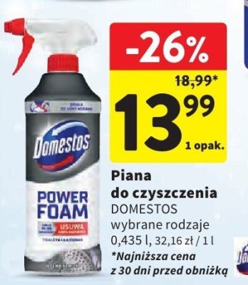 Piana do czyszczenia Domestos Power Foam promocja w Intermarche