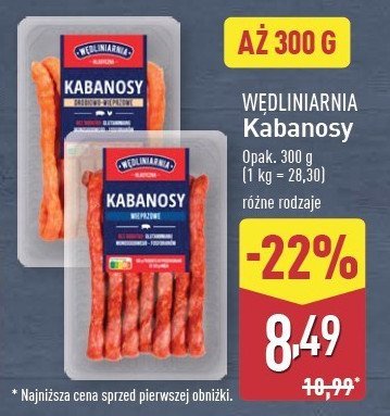 Kabanosy drobiowo-wieprzowe Wędliniarnia classic promocja