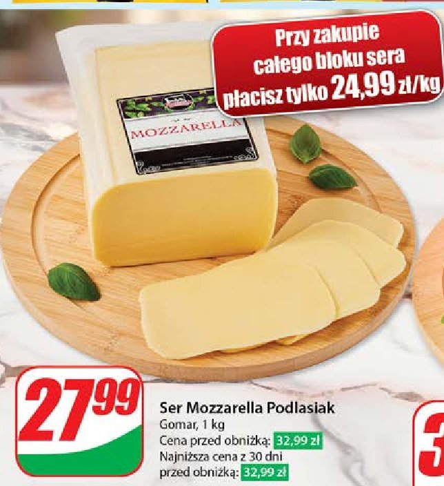 Ser mozzarella Gomar promocja
