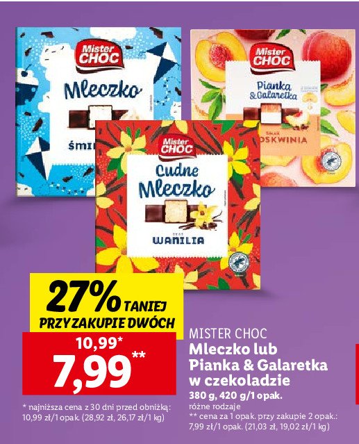 Pianka brzoskwiniowa Mister choc promocja