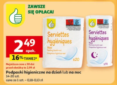 Podpaski higieniczne maxi Podniesiony kciuk promocja
