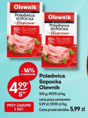 Polędwica Sopocka Olewnik Wieprzowa promocja w Żabka