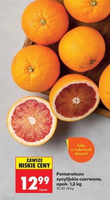 Pomarańcze sycylijskie czerwone 1,2 kg promocja w Biedronka