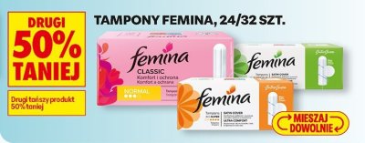 Tampony Femina różne rodzaje, 24/32 szt. promocja w Biedronka