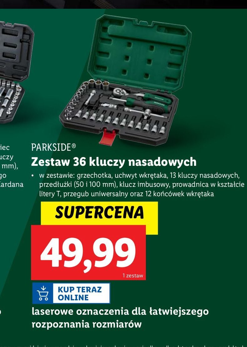 Zestaw kluczy nasadowych Parkside promocja w Lidl