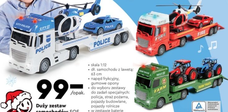 Zestaw samochod贸w sos policja Elefun promocja