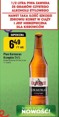 Piwo Kormoran Krzepkie 7,4% promocja w POLOmarket
