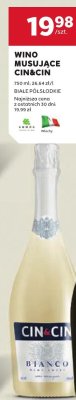 Wino musujące Bianco białe półsłodkie CIN&CIN promocja w Stokrotka