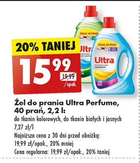 Żel do prania do białego Ultra perfume promocja w Biedronka